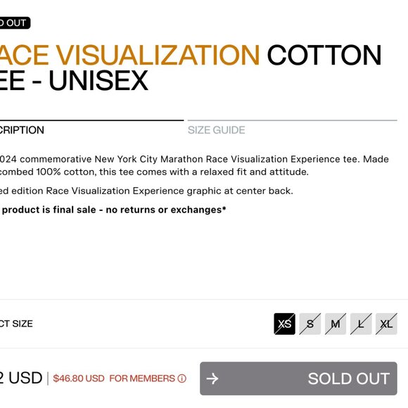 🔥 RARE Bandit Running New York Marathon '24 Race Visualization Promo Cotton Tee - Picture 7 of 8